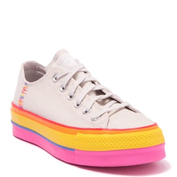 NIB Converse CTAS Lift Ox Canvas 564992C Rainbow - Picture 7 of 8